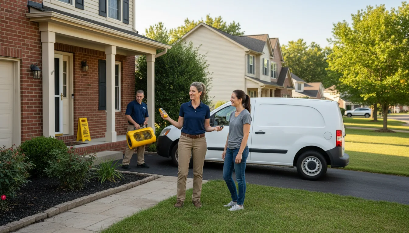 Residential water damage restoration in Granite, OK